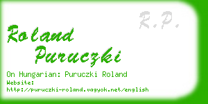 roland puruczki business card